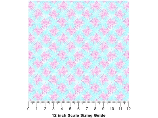 Blossoming Passion Tie Dye Vinyl Film Pattern Size 12 inch Scale