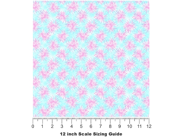 Blossoming Passion Tie Dye Vinyl Film Pattern Size 12 inch Scale