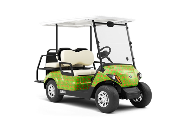 Fungal Dots Tie Dye Wrapped Golf Cart