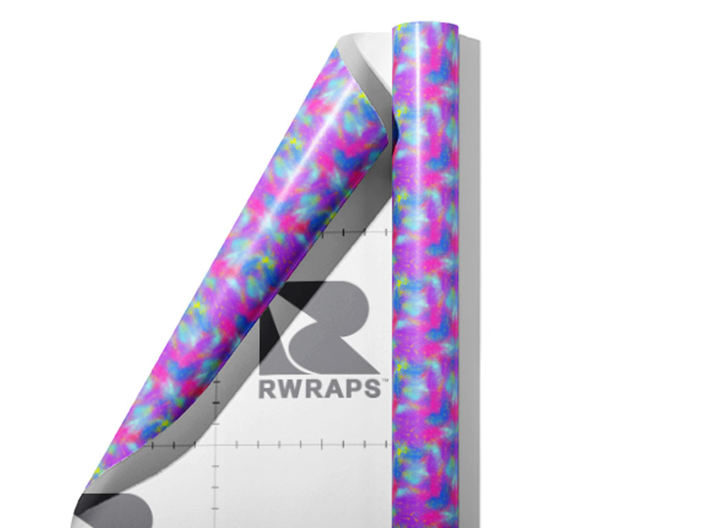 Splattered Fantasy Tie Dye Wrap Film Sheets