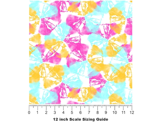 Springtime Petals Tie Dye Vinyl Film Pattern Size 12 inch Scale