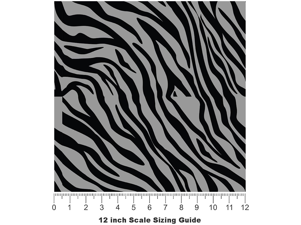 Gray Tiger Vinyl Film Pattern Size 12 inch Scale