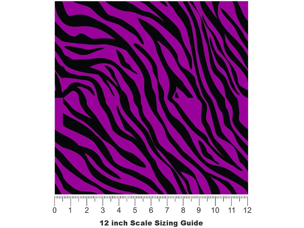 Purple Tiger Vinyl Film Pattern Size 12 inch Scale