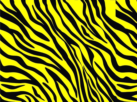 Rwraps™ Tiger Print Vinyl Wrap Film - Yellow