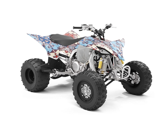 Red or Blue Tile ATV Wrapping Vinyl