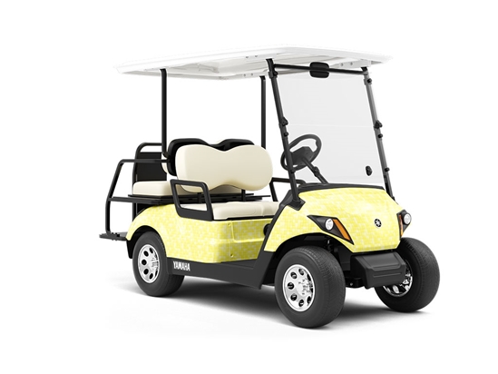 Yellow Tile Wrapped Golf Cart
