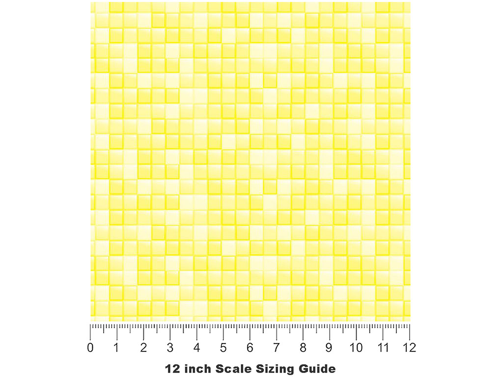 Yellow Tile Vinyl Film Pattern Size 12 inch Scale