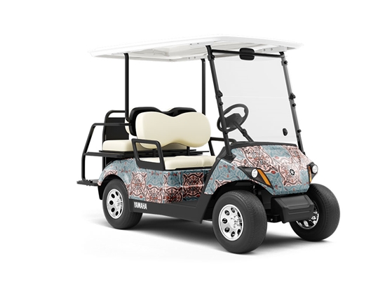 Butterfly Bush Tile Wrapped Golf Cart