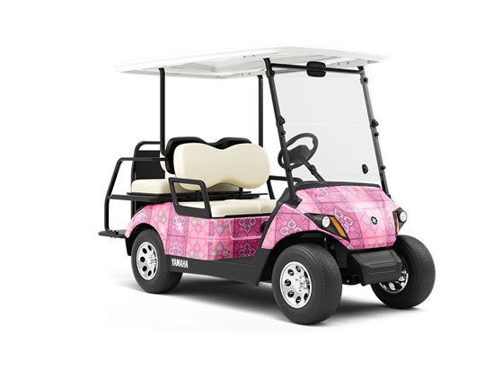Carnation Tile Wrapped Golf Cart