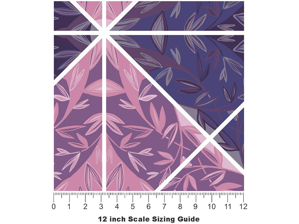 Hyacinth Tile Vinyl Film Pattern Size 12 inch Scale