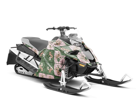 Lady's Mantle Tile Custom Wrapped Snowmobile