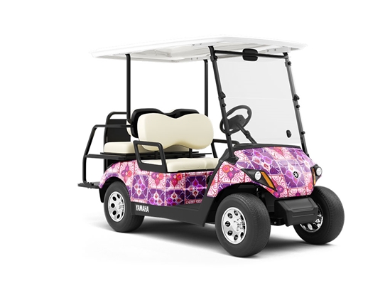Morning Glory Tile Wrapped Golf Cart