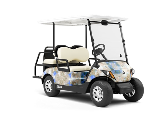 Blossoming Gold Tile Wrapped Golf Cart
