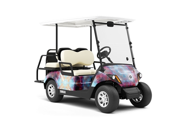 Dark Juice Tile Wrapped Golf Cart