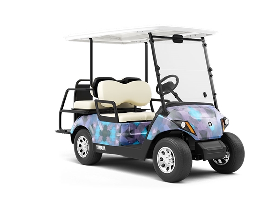 Deep Water Tile Wrapped Golf Cart