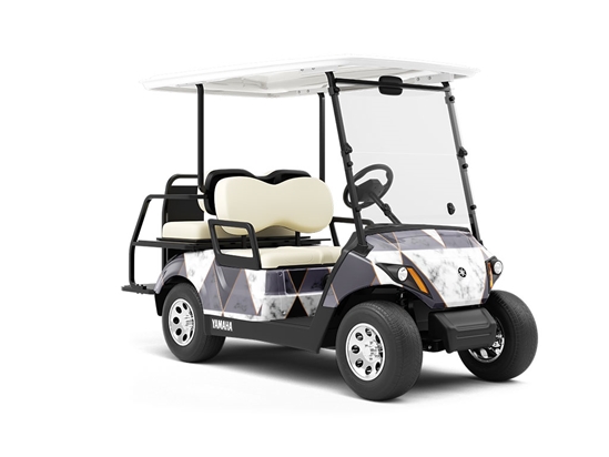 Black Diamond Tile Wrapped Golf Cart