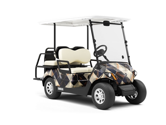 Coffee Shop Tile Wrapped Golf Cart