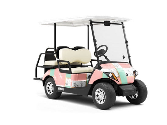 Cross Color Tile Wrapped Golf Cart
