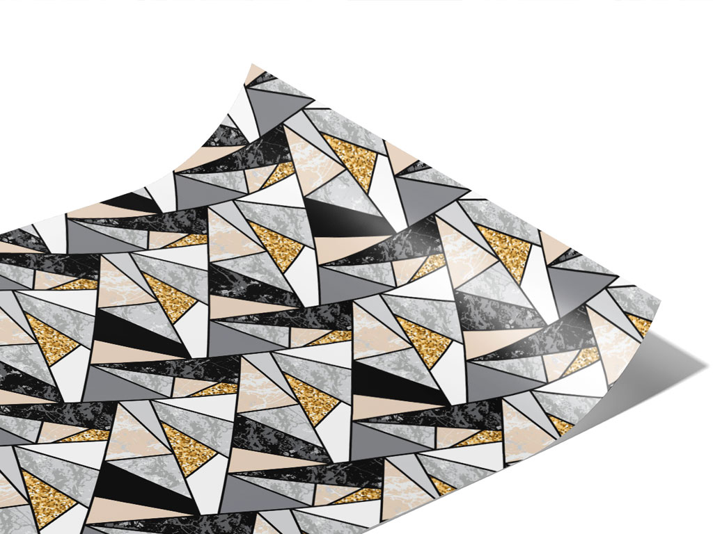 Golden Triangles Tile Vinyl Wraps