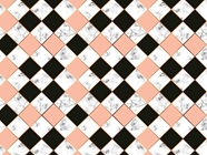 Peach Diamonds Tile Vinyl Wrap Pattern