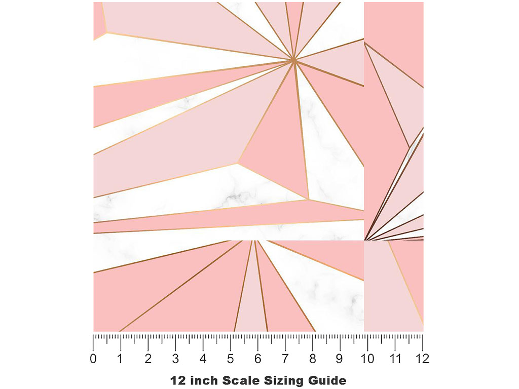 Pink Star Tile Vinyl Film Pattern Size 12 inch Scale
