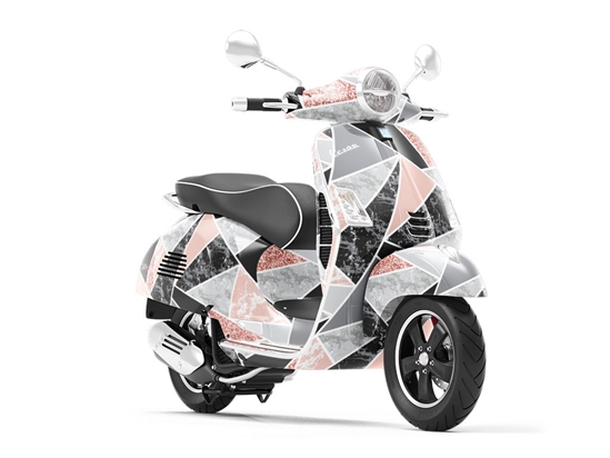 Pink Triangles Tile Vespa Scooter Wrap Film