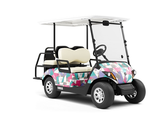 Saturated Shards Tile Wrapped Golf Cart