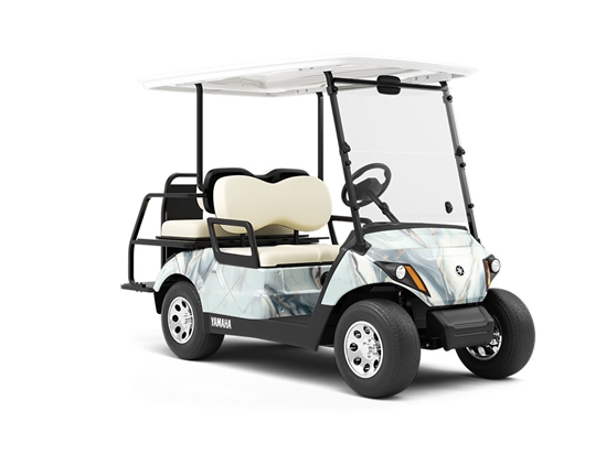 Silver Square Tile Wrapped Golf Cart