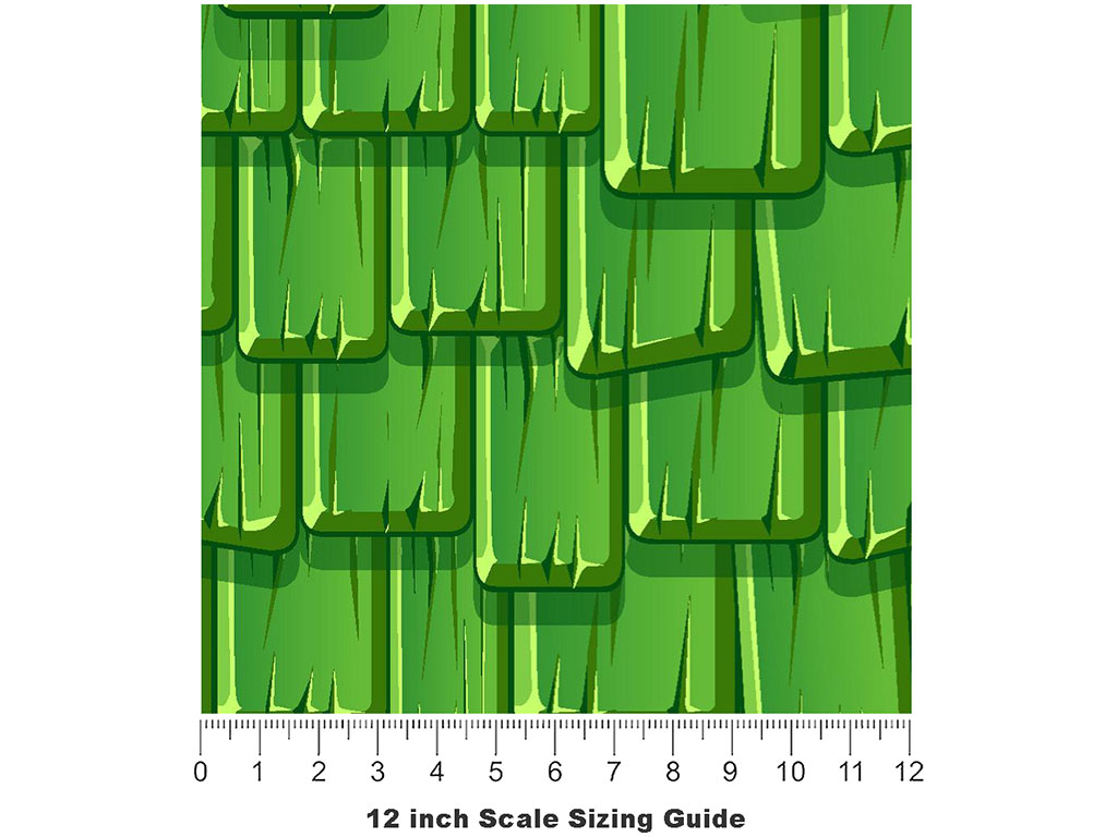 Green Shake Tile Vinyl Film Pattern Size 12 inch Scale