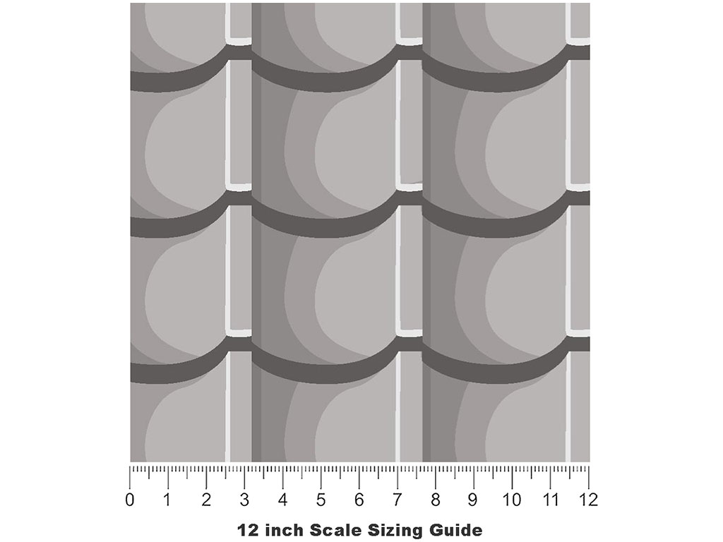 Grey Lipped Tile Vinyl Film Pattern Size 12 inch Scale