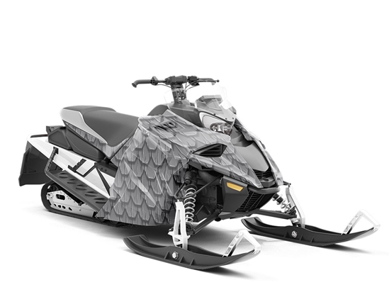 Grey Scaled Tile Custom Wrapped Snowmobile