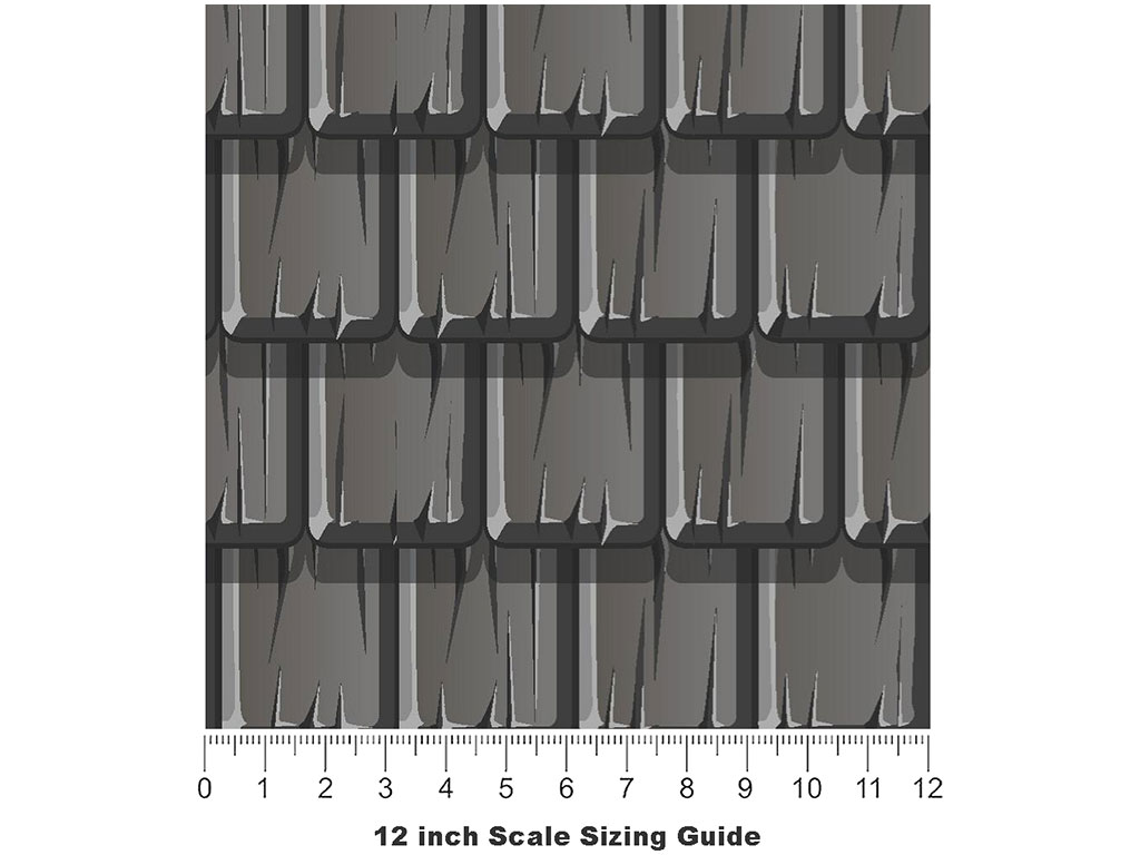 Grey Shake Tile Vinyl Film Pattern Size 12 inch Scale