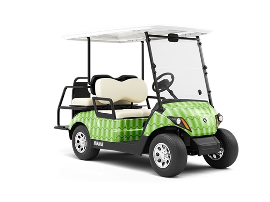 Lime Tile Wrapped Golf Cart