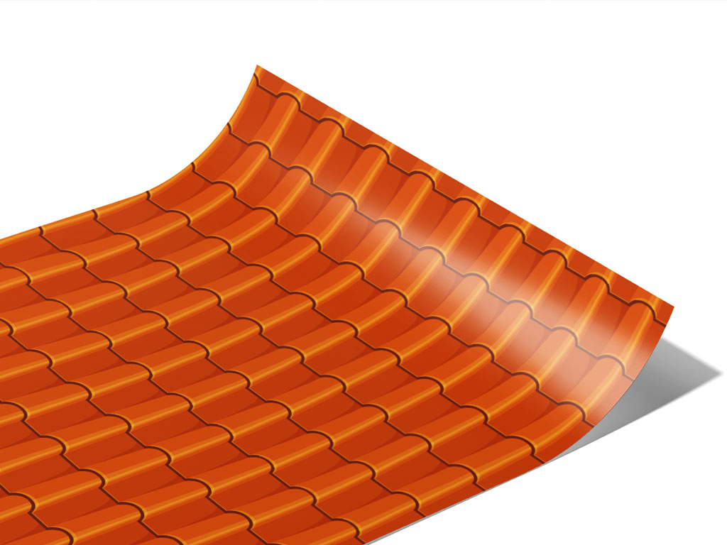 Orange Clay Tile Vinyl Wraps