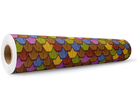 Rainbow Scaled Tile Wrap Film Wholesale Roll