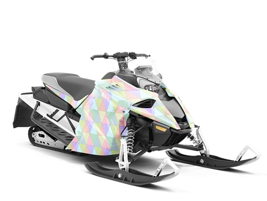 Rainbow Triangles Tile Custom Wrapped Snowmobile