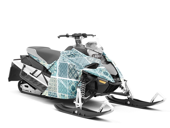 Biting Ice Tile Custom Wrapped Snowmobile