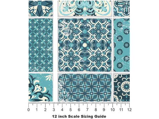 Biting Ice Tile Vinyl Film Pattern Size 12 inch Scale