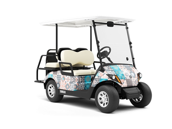 Spring Tile Wrapped Golf Cart