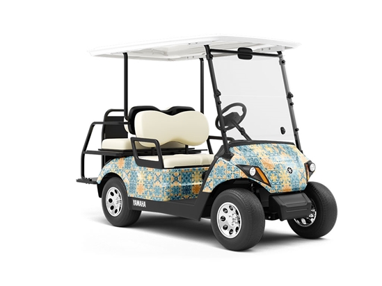 Summer Tile Wrapped Golf Cart