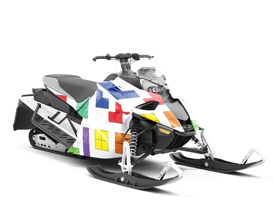 Brick Build Toy Room Custom Wrapped Snowmobile
