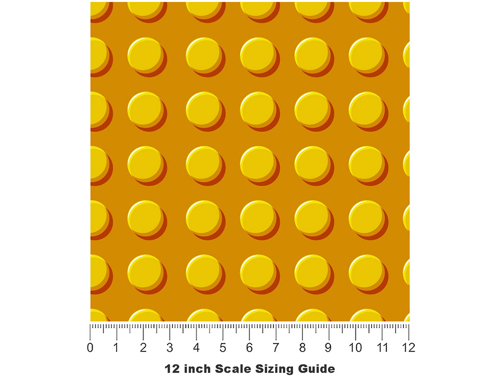 Golden Brick Toy Room Vinyl Film Pattern Size 12 inch Scale