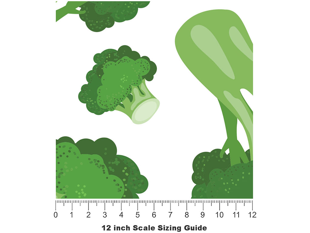Broccolini Bonanza Vegetable Vinyl Film Pattern Size 12 inch Scale