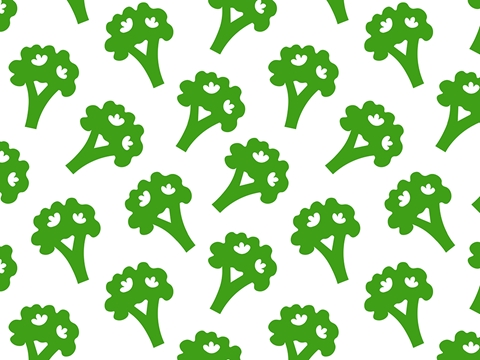 Rwraps™ Broccoli Vegetable Print Vinyl Wrap Film - Green Magic