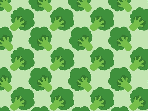 Rwraps™ Broccoli Vegetable Print Vinyl Wrap Film - Green Sun King