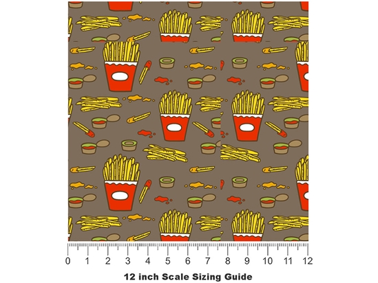 Chips and Dip Vegetable Vinyl Film Pattern Size 12 inch Scale