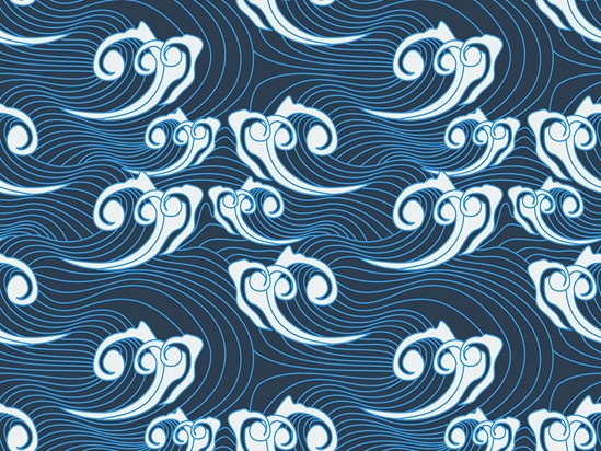 Eastern Waves Water Vinyl Wrap Pattern