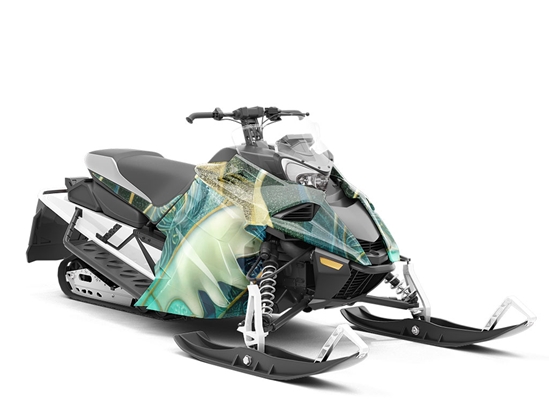 Watery Tendrils Water Custom Wrapped Snowmobile