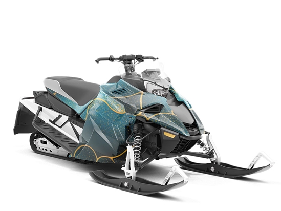 Whining Waves Water Custom Wrapped Snowmobile