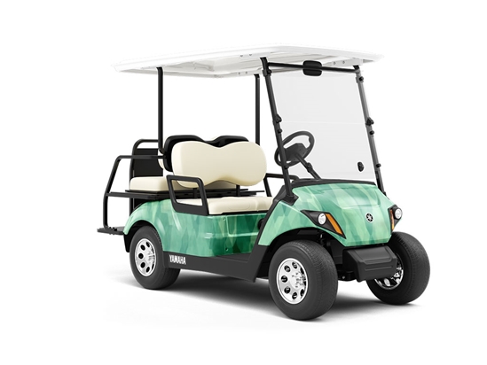 The Waves Watercolor Wrapped Golf Cart